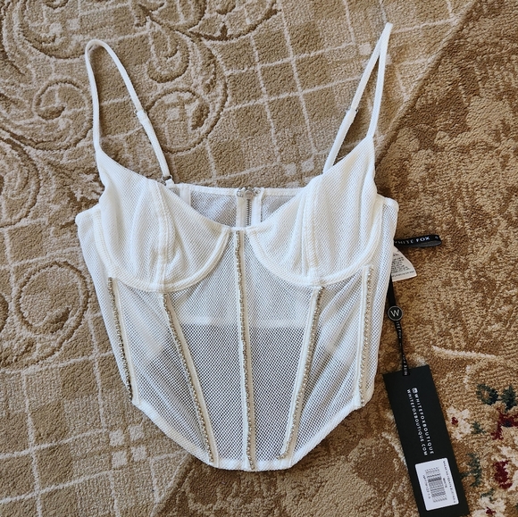 White Fox Breaking Hearts Bustier size small - Picture 2 of 4